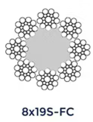 Cable de acero 6*19S+NFC, ⌀6MM